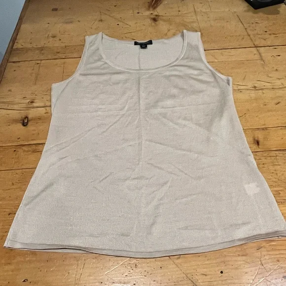 St John Tan Wool Rayon Tank - Picture 5 of 6
